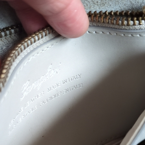 Cream Wallet with Textured Leather and Snap Closure - Picture 6 of 6